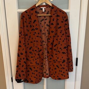 Leith Rust Floral Blazer